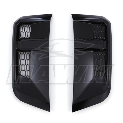 Gloss black side wing - black, vents